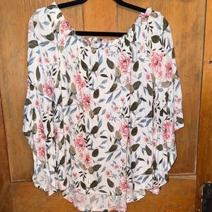 Floral Time and True Off-Shoulder Women's Floral Top